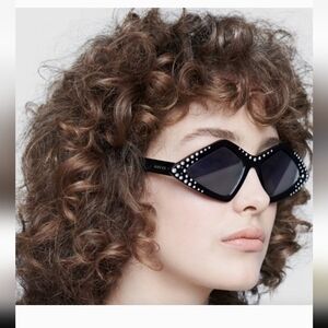 Gucci Black Sunglasses with Pearl Accents